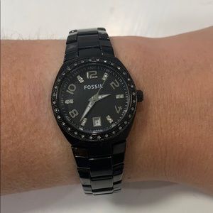 Black Fossil Watch